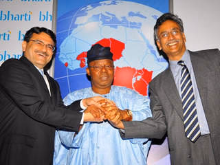 Dr Oba Otudeko at an Airtel partnership event