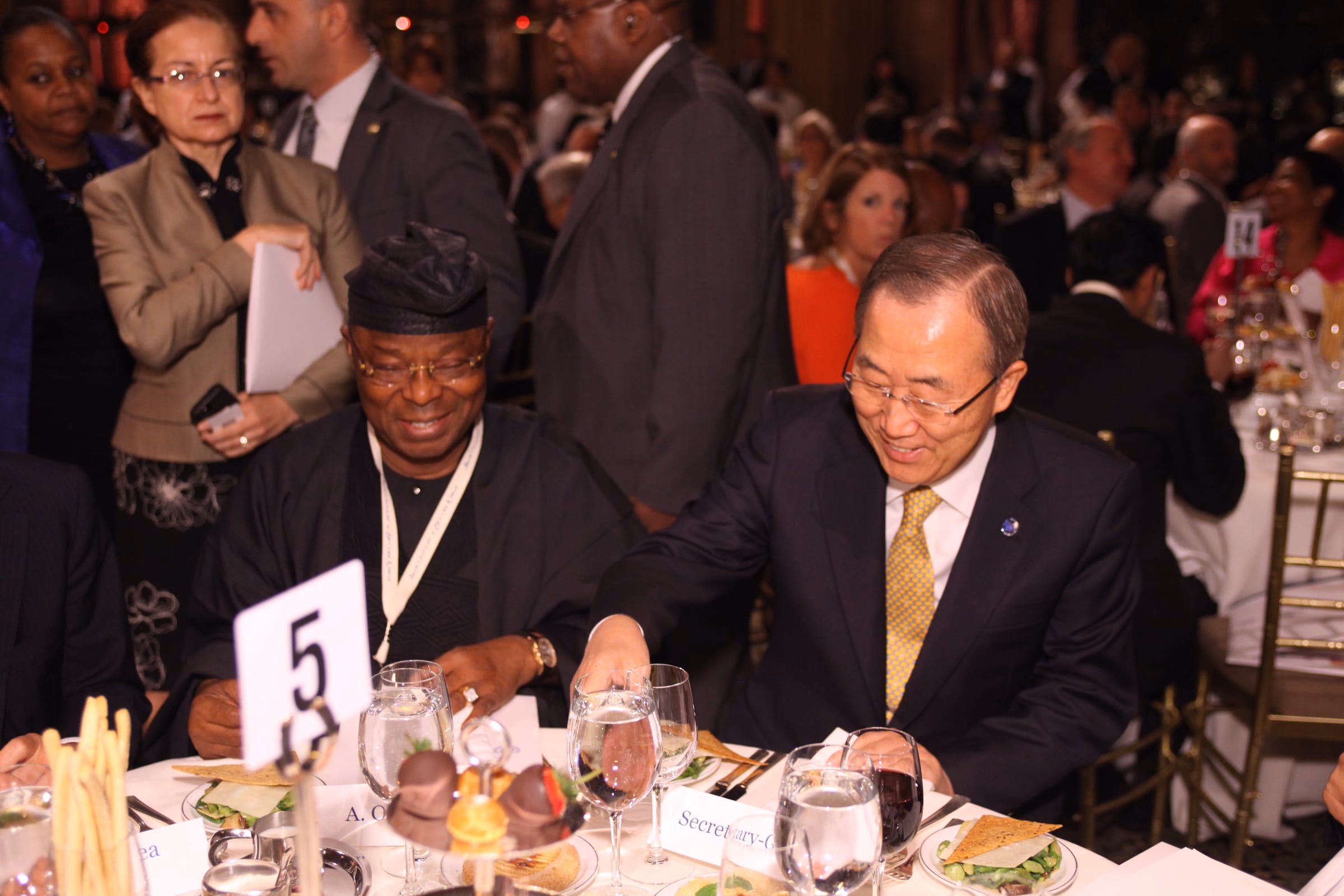 Dr Oba Otudeko in conversation with former UN Secretary-General Ban Ki-Moon