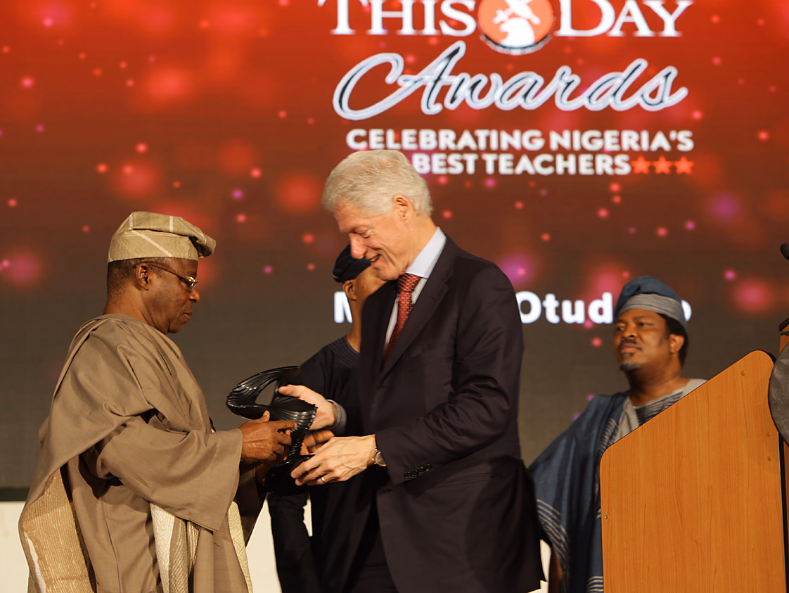 Dr Oba Otudeko with President Bill Clinton and Nduka Obaigbena