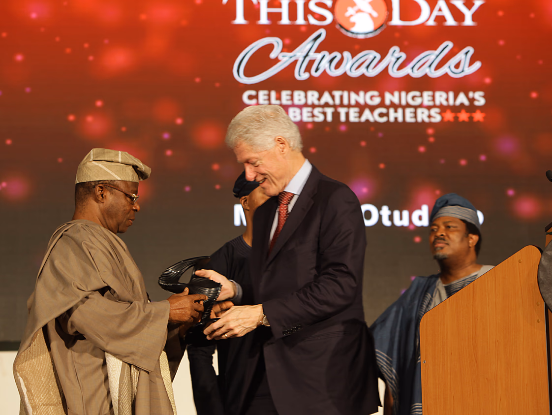 Dr Oba Otudeko with President Bill Clinton and Nduka Obaigbena
